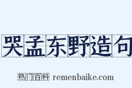 哭孟东野造句是什么意思的图片